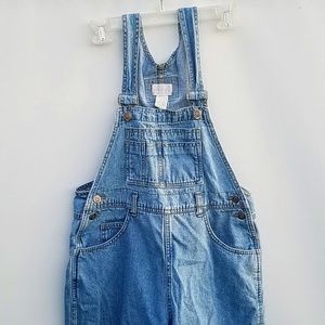 Vintage London Jeans Womens Bib Overall Shorts L